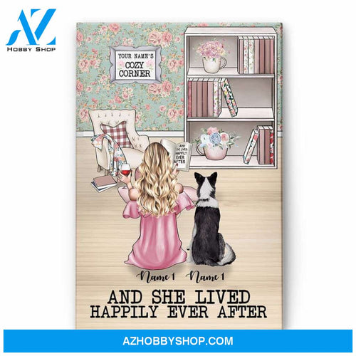 And She Lived Happily Ever After With Her Dog Version 2 Poster & Canvas