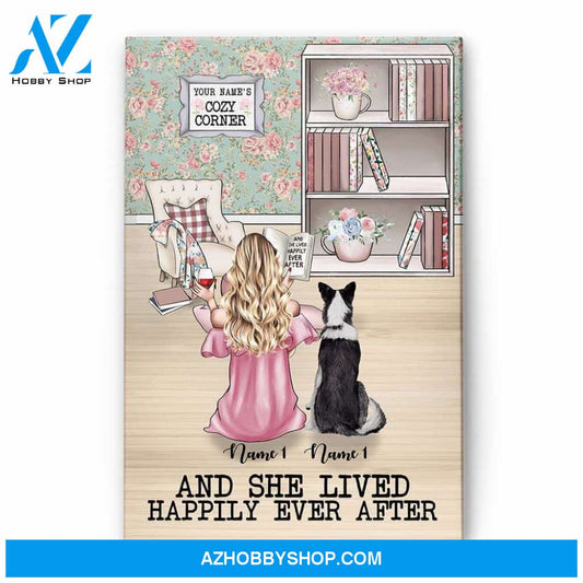 And She Lived Happily Ever After With Her Dog Version 2 Poster & Canvas