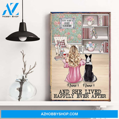 And She Lived Happily Ever After With Her Dog Version 2 Poster & Canvas