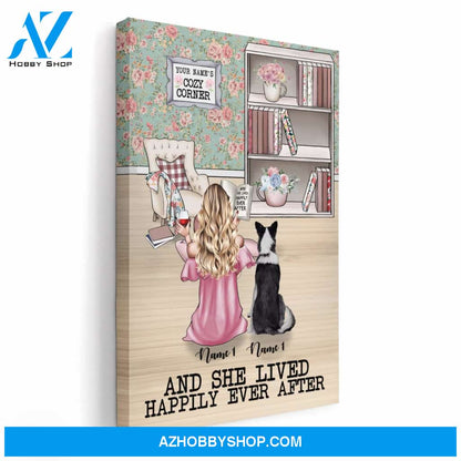 And She Lived Happily Ever After With Her Dog Version 2 Poster & Canvas
