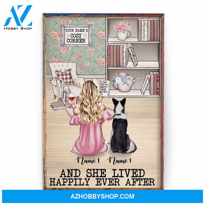 And She Lived Happily Ever After With Her Dog Version 2 Poster & Canvas
