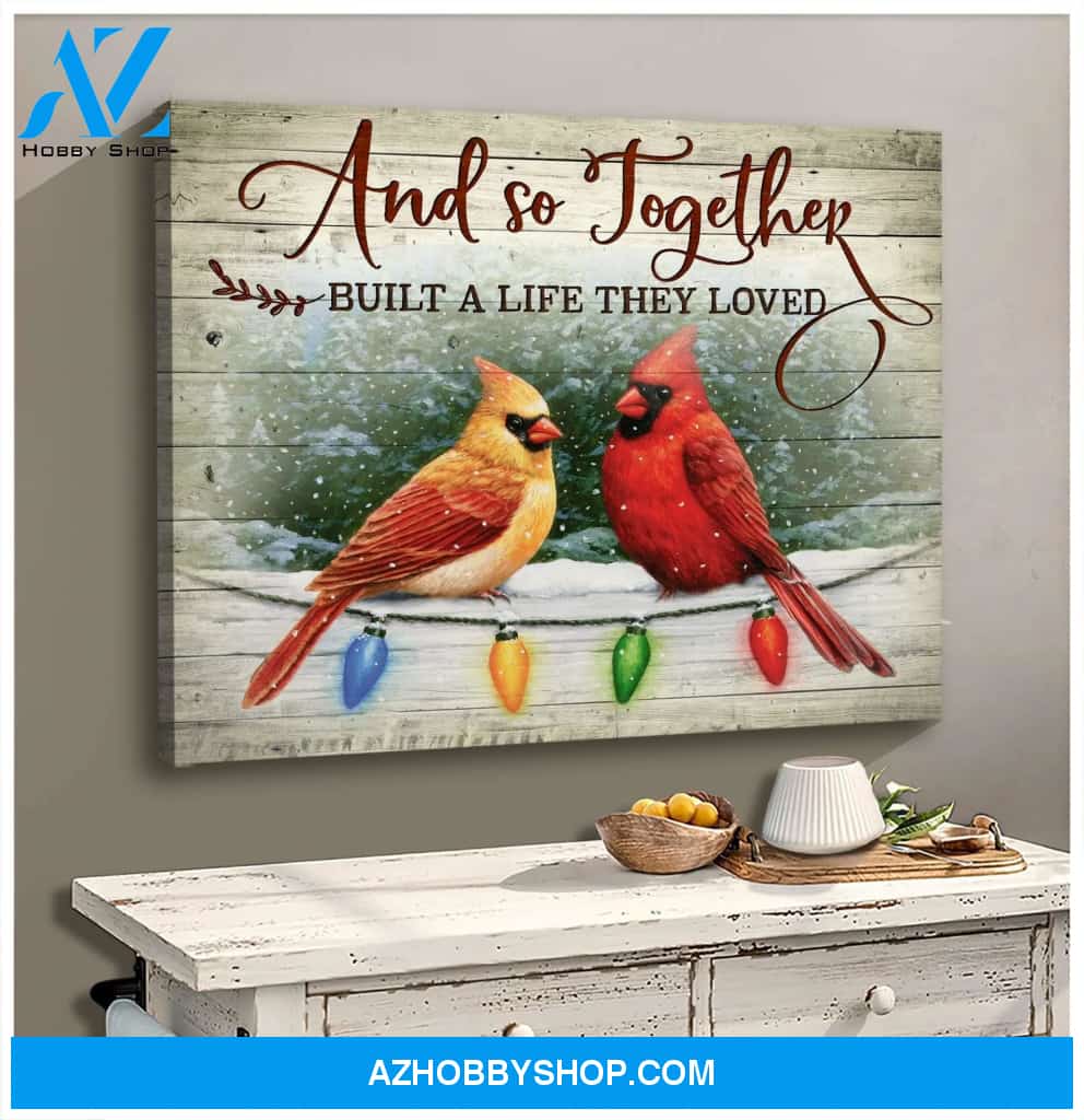 And So Together Cardinal Wall Matte Canvas - Christmas Wall Art