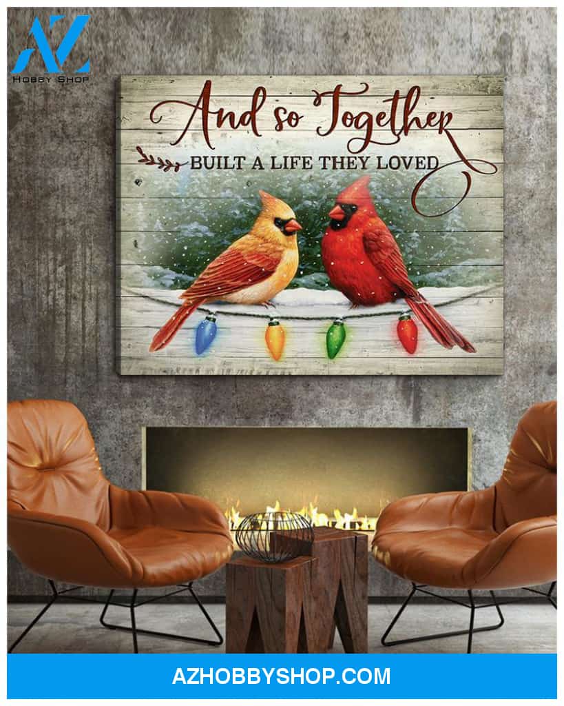 And So Together Cardinal Wall Matte Canvas - Christmas Wall Art
