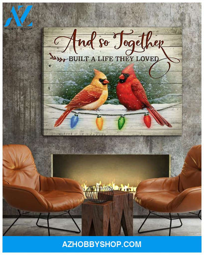 And So Together Cardinal Wall Matte Canvas - Christmas Wall Art