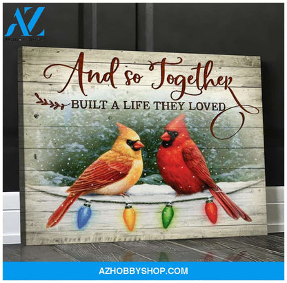 And So Together Cardinal Wall Matte Canvas - Christmas Wall Art