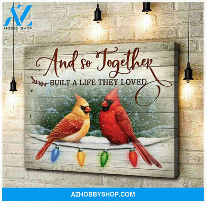 And So Together Cardinal Wall Matte Canvas - Christmas Wall Art