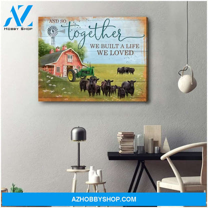 And So Together Cow Wall Art Canvas, Wall Decor Visual Art