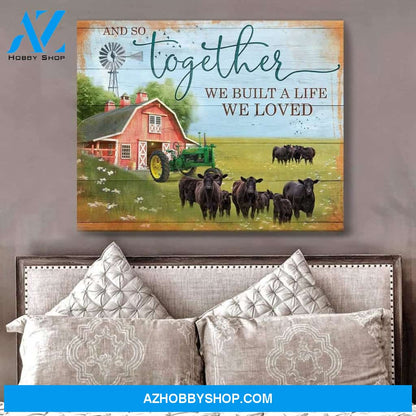 And So Together Cow Wall Art Canvas, Wall Decor Visual Art