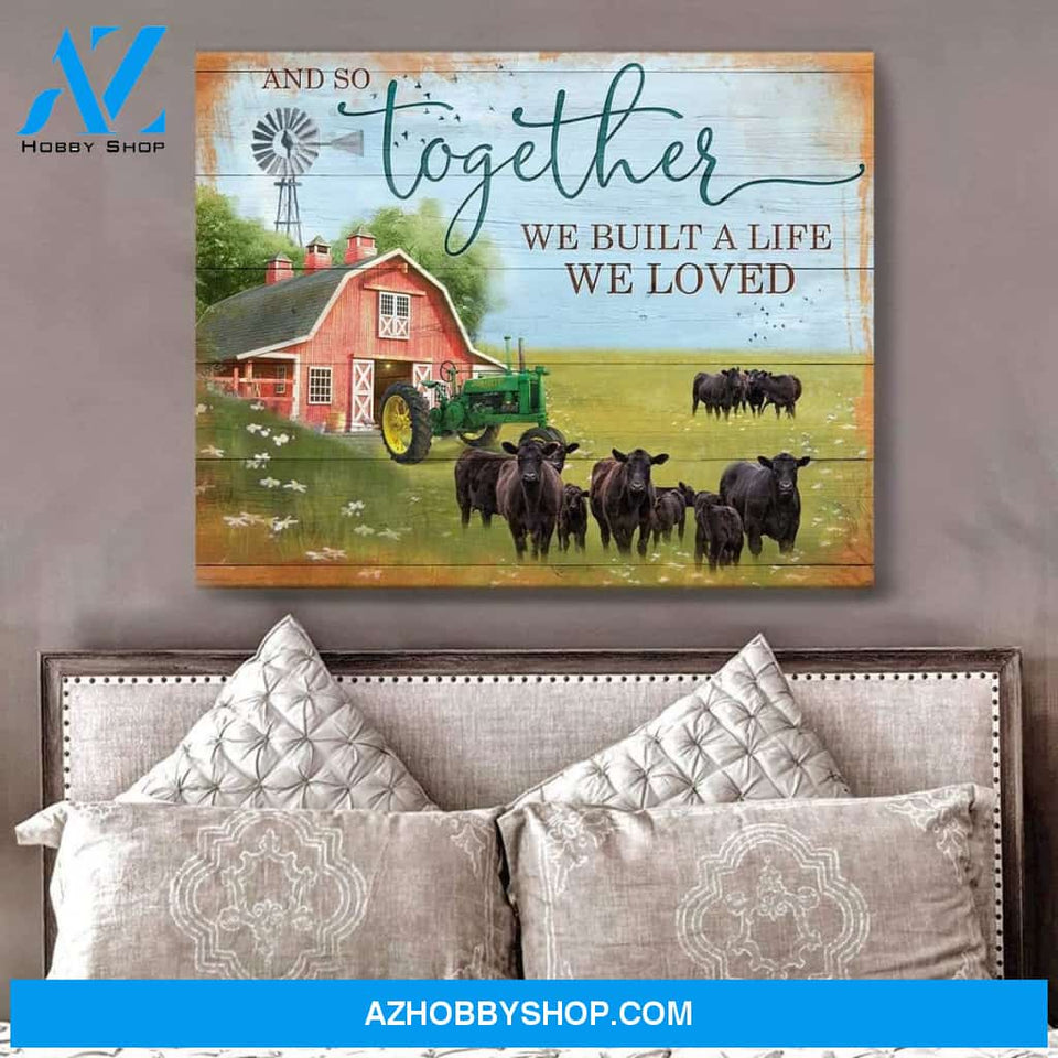 And So Together Cow Wall Art Canvas, Wall Decor Visual Art