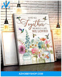 And So Together Hummingbird Wall Art Canvas, Wall Decor Visual Art