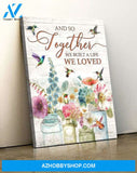 And So Together Hummingbird Wall Art Canvas, Wall Decor Visual Art