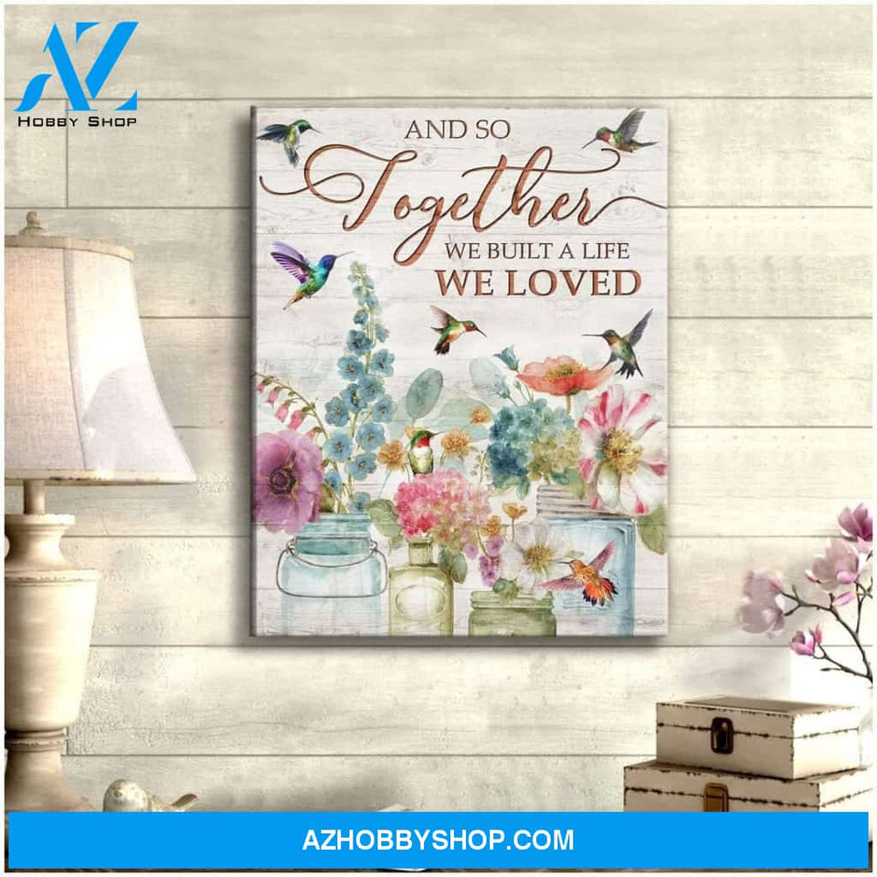 And So Together Hummingbird Wall Art Canvas, Wall Decor Visual Art