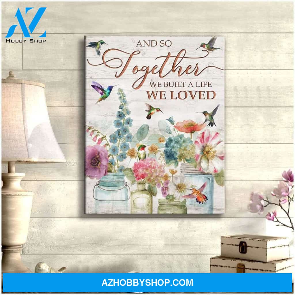 And So Together Hummingbird Wall Art Canvas, Wall Decor Visual Art