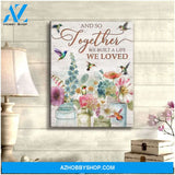And So Together Hummingbird Wall Art Canvas, Wall Decor Visual Art