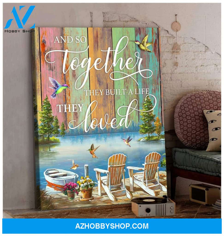 And So Together Hummingbird Wall Art Canvas, Wall Decor Visual Art