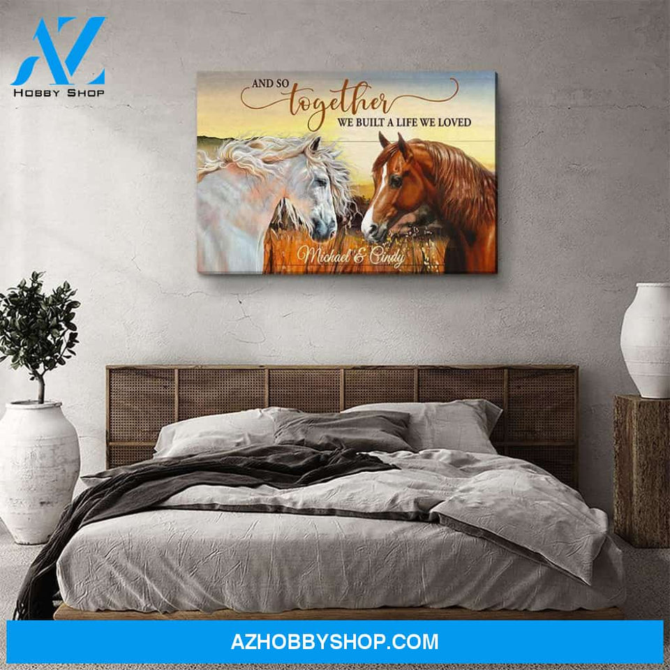 And So Together - Personalized Custom Name Canvas