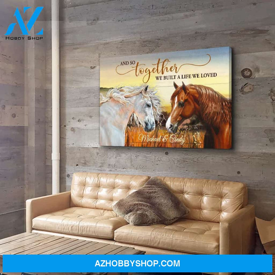 And So Together - Personalized Custom Name Canvas