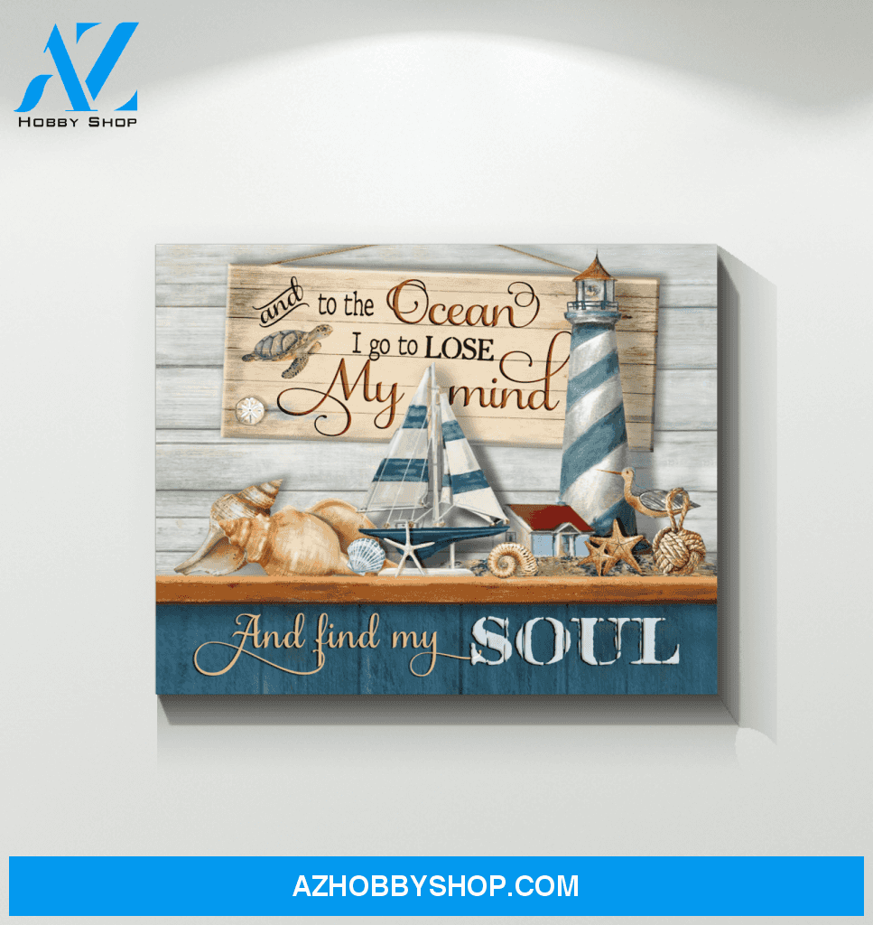 And To The Ocean Turtle Wall Art Canvas,Wall Decor Visual Art