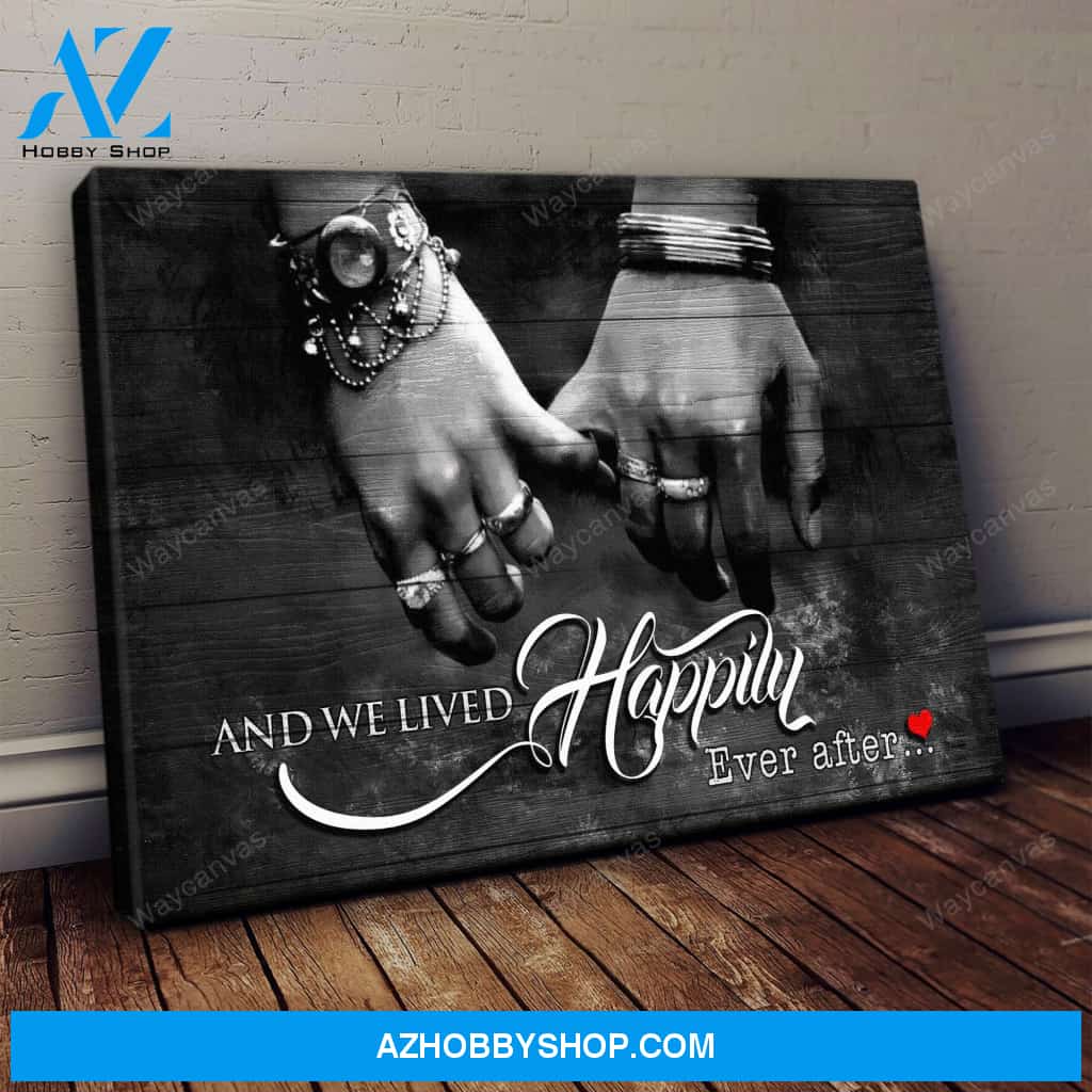 And we lived happily ever after - Couple Landscape Canvas Prints - Wall Art
