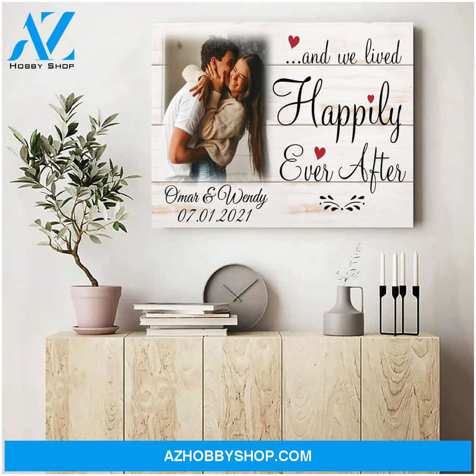 And we lived happily ever after - Personalized Canvas