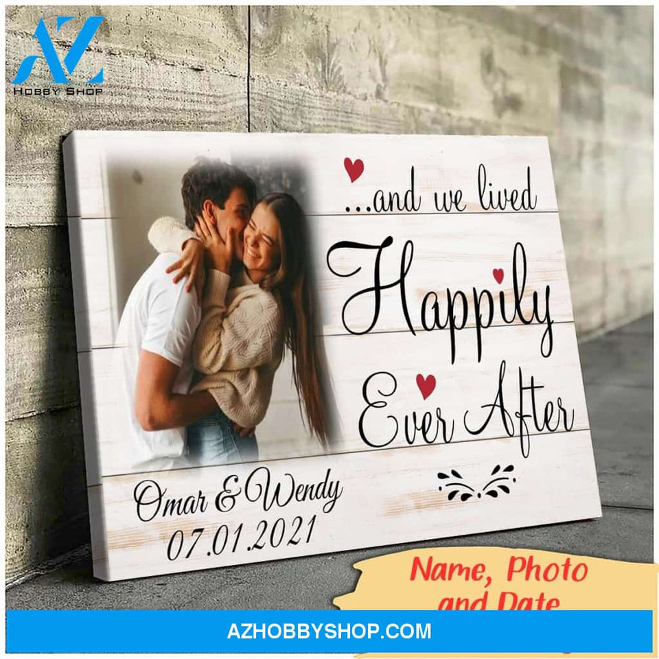 And we lived happily ever after - Personalized Canvas