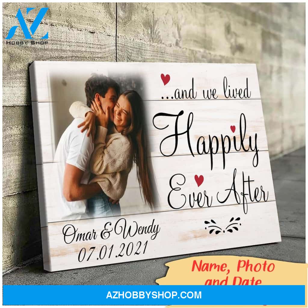 And we lived happily ever after - Personalized Canvas
