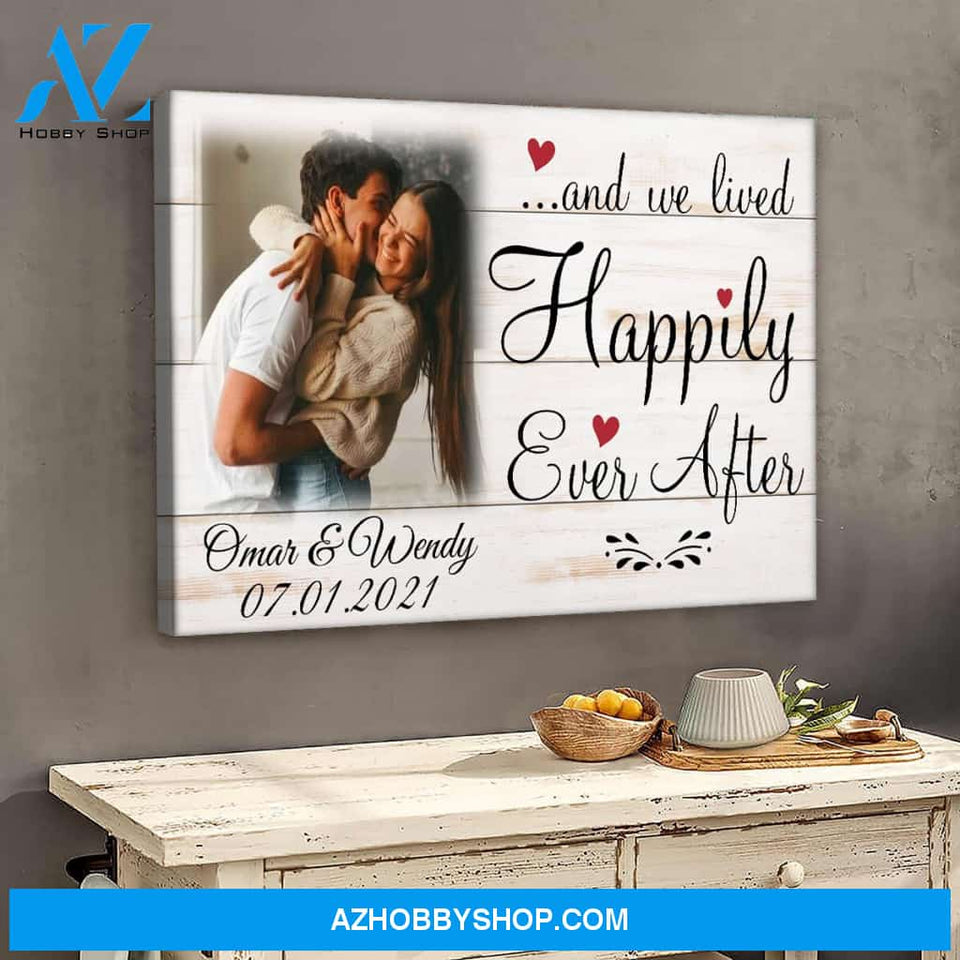And we lived happily ever after - Personalized Canvas