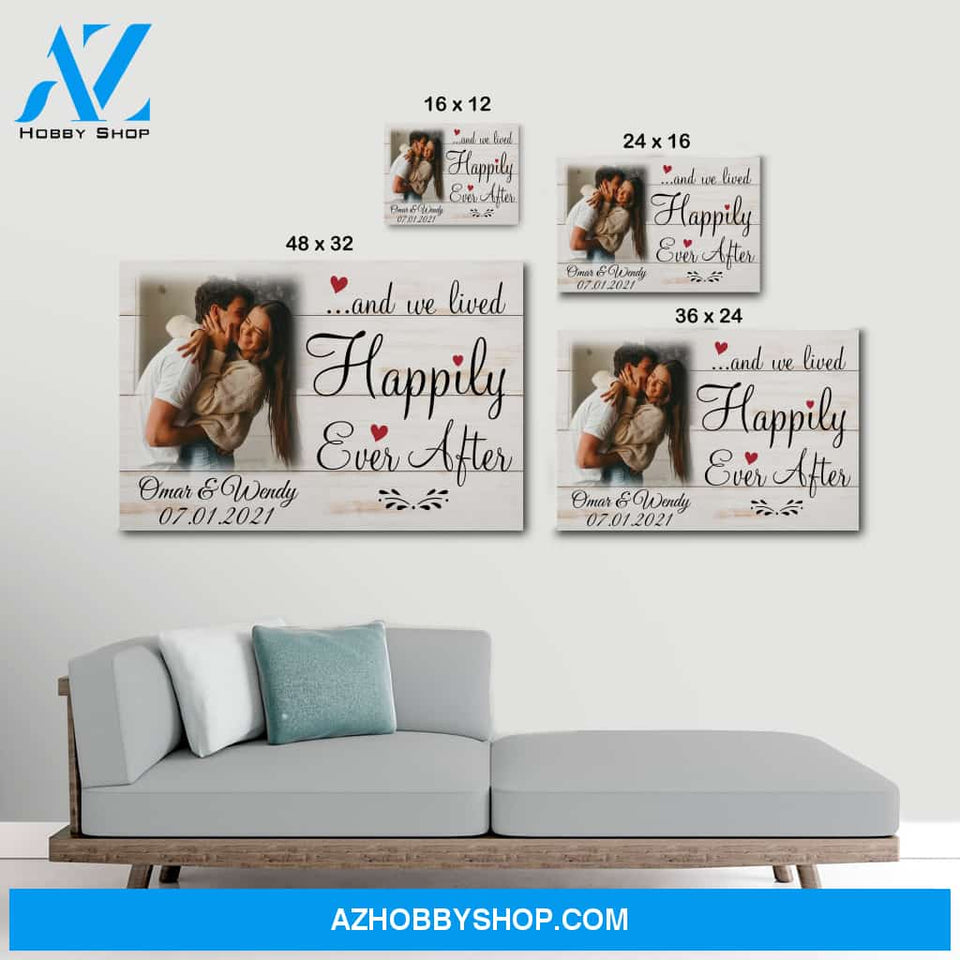 And we lived happily ever after - Personalized Canvas