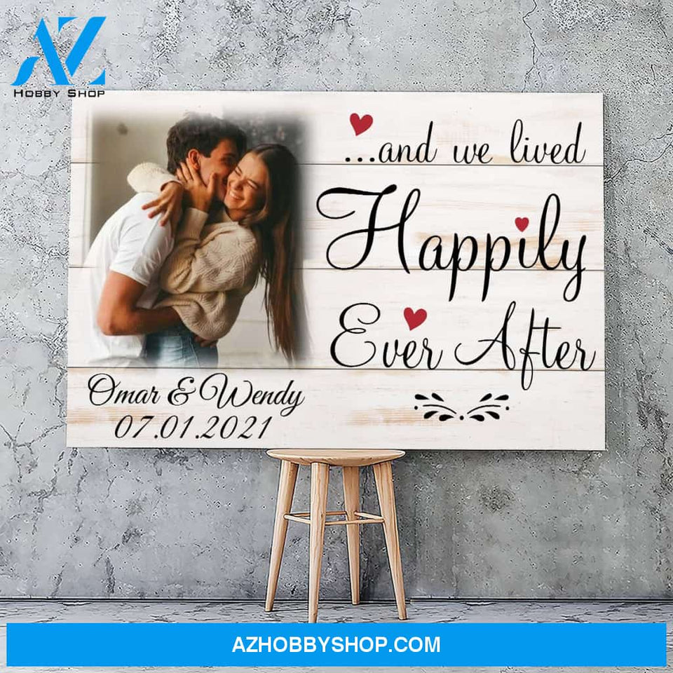 And we lived happily ever after - Personalized Canvas