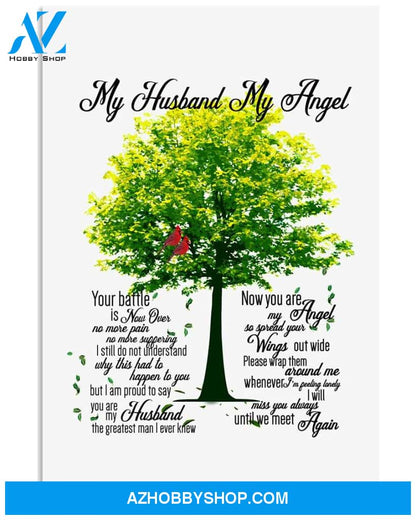 Angel spread your wings Husband widow poster