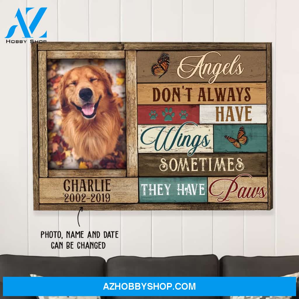 Angels Don‘t Always Have Wings - Personalized Custom Photo Matte Canvas