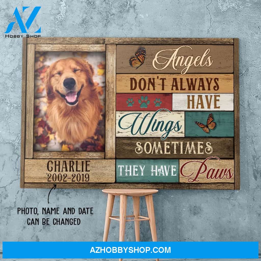 Angels Don‘t Always Have Wings - Personalized Custom Photo Matte Canvas