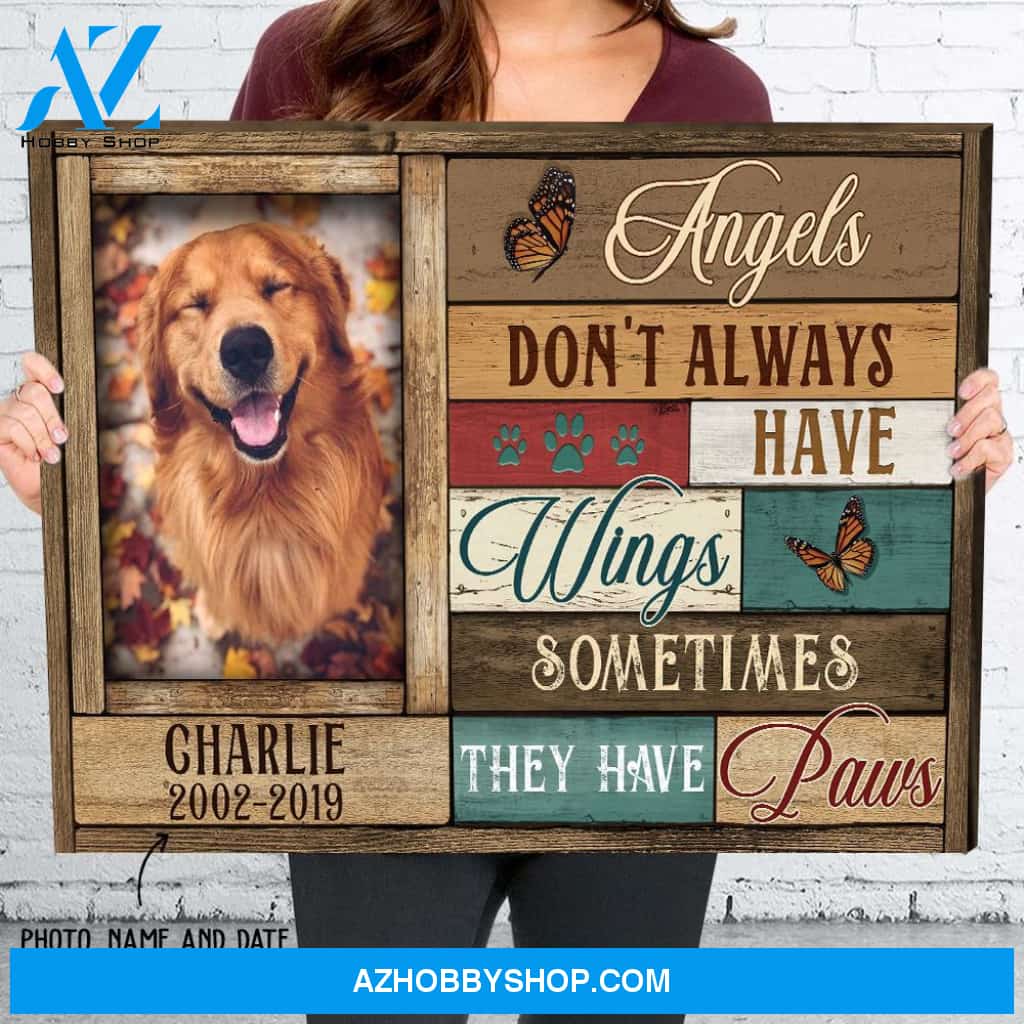 Angels Don‘t Always Have Wings - Personalized Custom Photo Matte Canvas