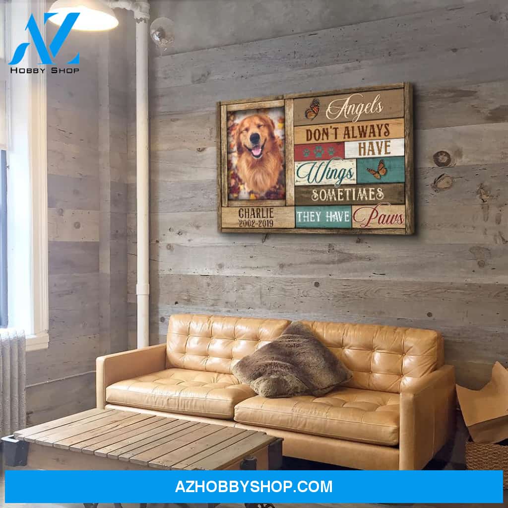 Angels Don‘t Always Have Wings - Personalized Custom Photo Matte Canvas