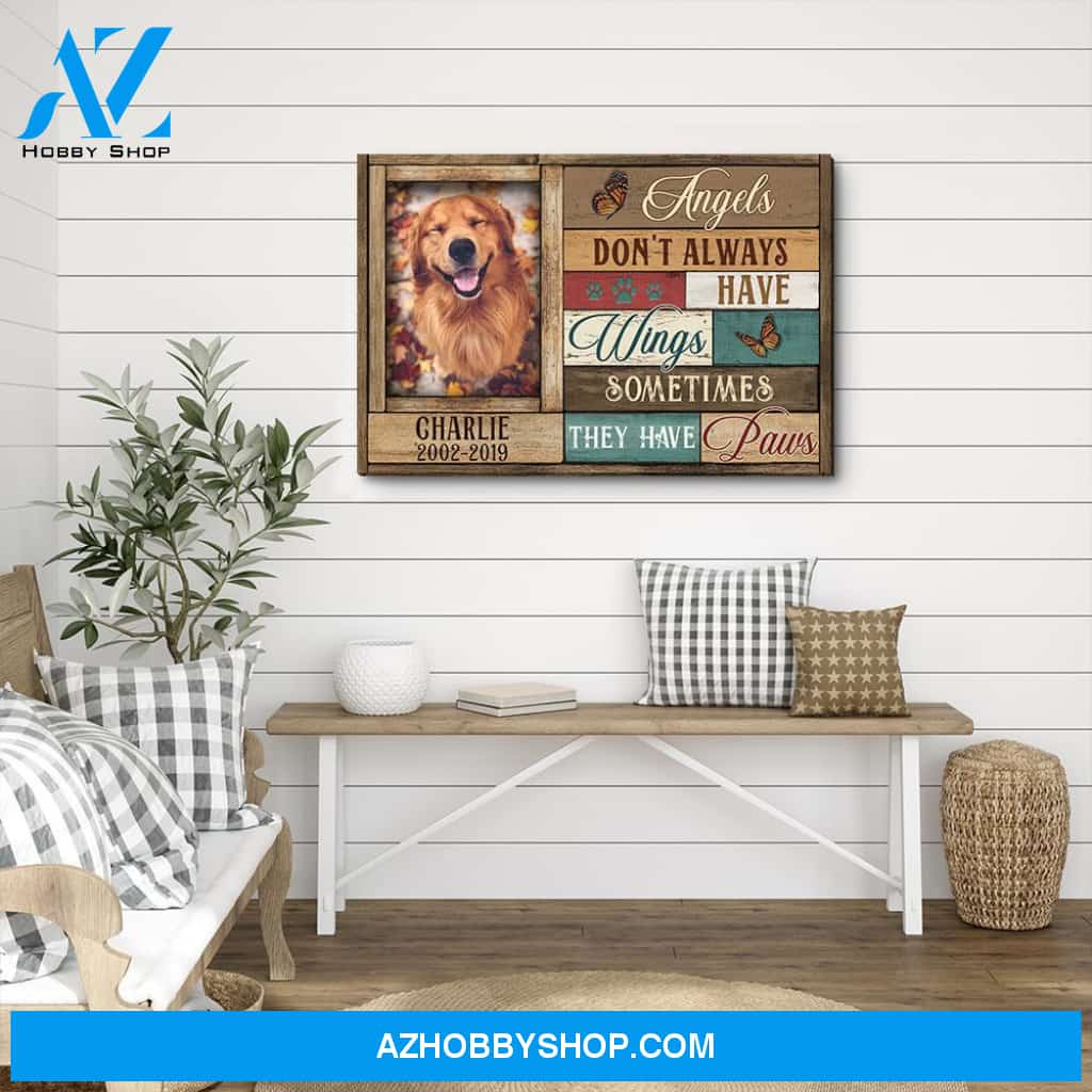 Angels Don‘t Always Have Wings - Personalized Custom Photo Matte Canvas