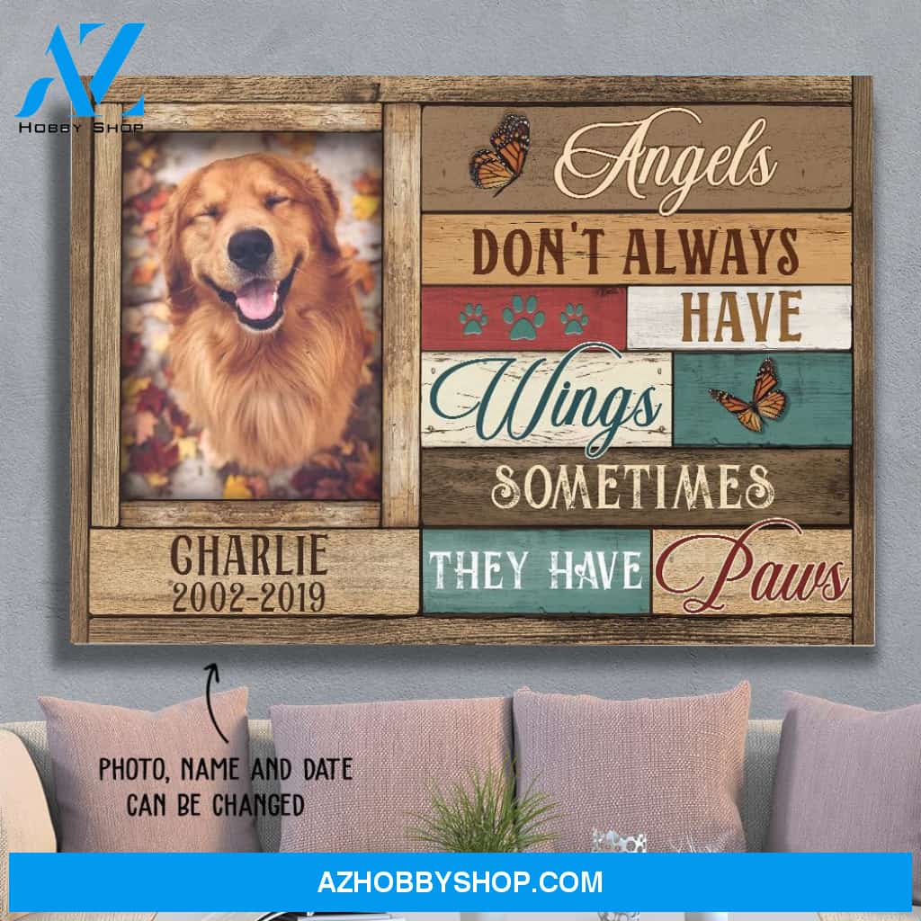 Angels Don‘t Always Have Wings - Personalized Custom Photo Matte Canvas