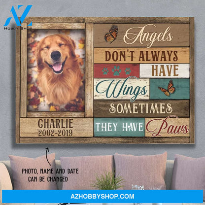 Angels Don‘t Always Have Wings - Personalized Custom Photo Matte Canvas