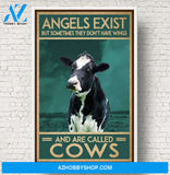 Angels Exist Are Cows Heifer Canvas Wall Art
