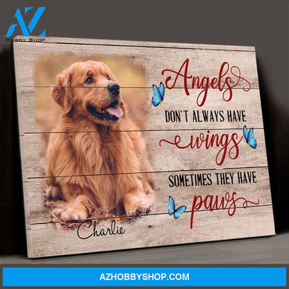 Angels have paws - Personalized Custom Photo Canvas