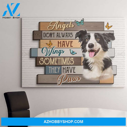 Personalized Canvas, Angles Don't Always Have Wings,Sometimes They Have Paws Memorial Canvas Wall Art