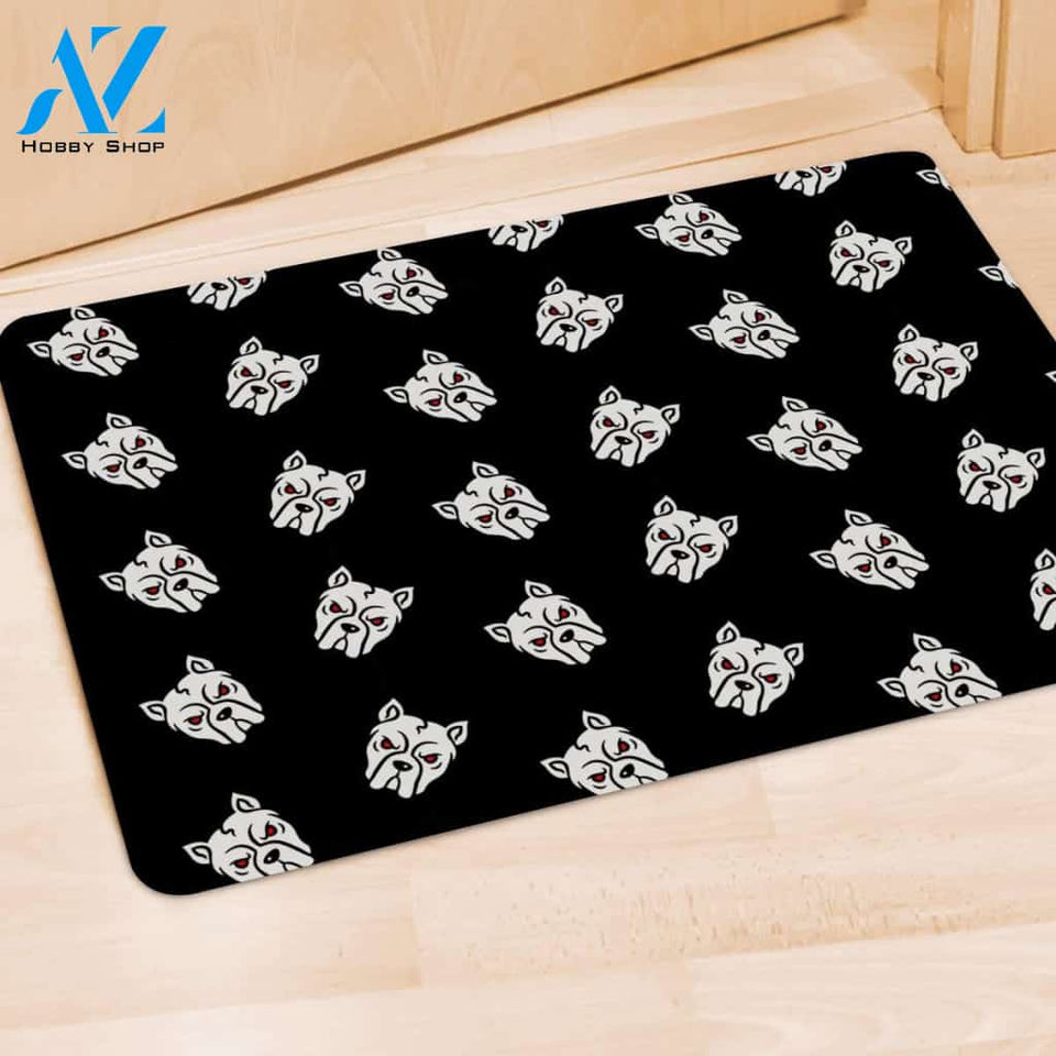 Angry Pitbull Door Mat