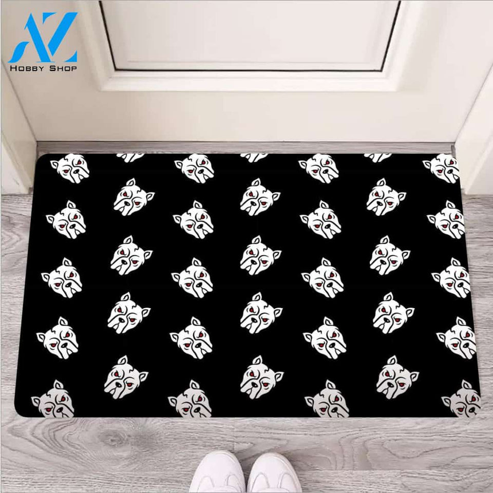 Angry Pitbull Door Mat