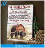 Angus Cow A Farmer's Prayer Wall Art Canvas Prints, Wall Decor Visual Art