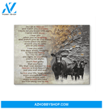 Angus Cow As I Sit In Heaven Wall Art Canvas Prints, Wall Decor Visual Art