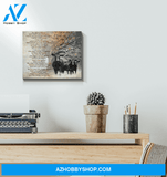 Angus Cow As I Sit In Heaven Wall Art Canvas Prints, Wall Decor Visual Art