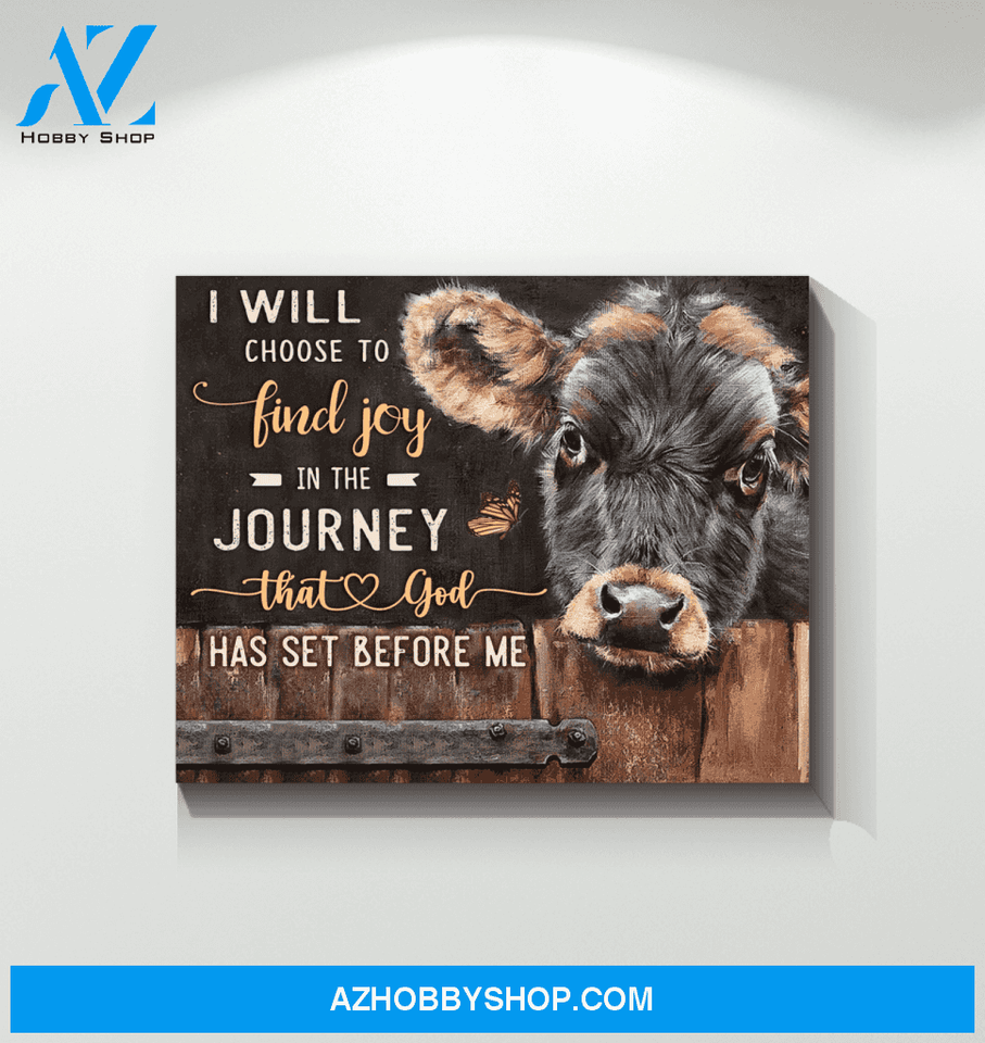 Angus Cow I Will Choose Canvas Wall Art, Wall Decor Visual Art
