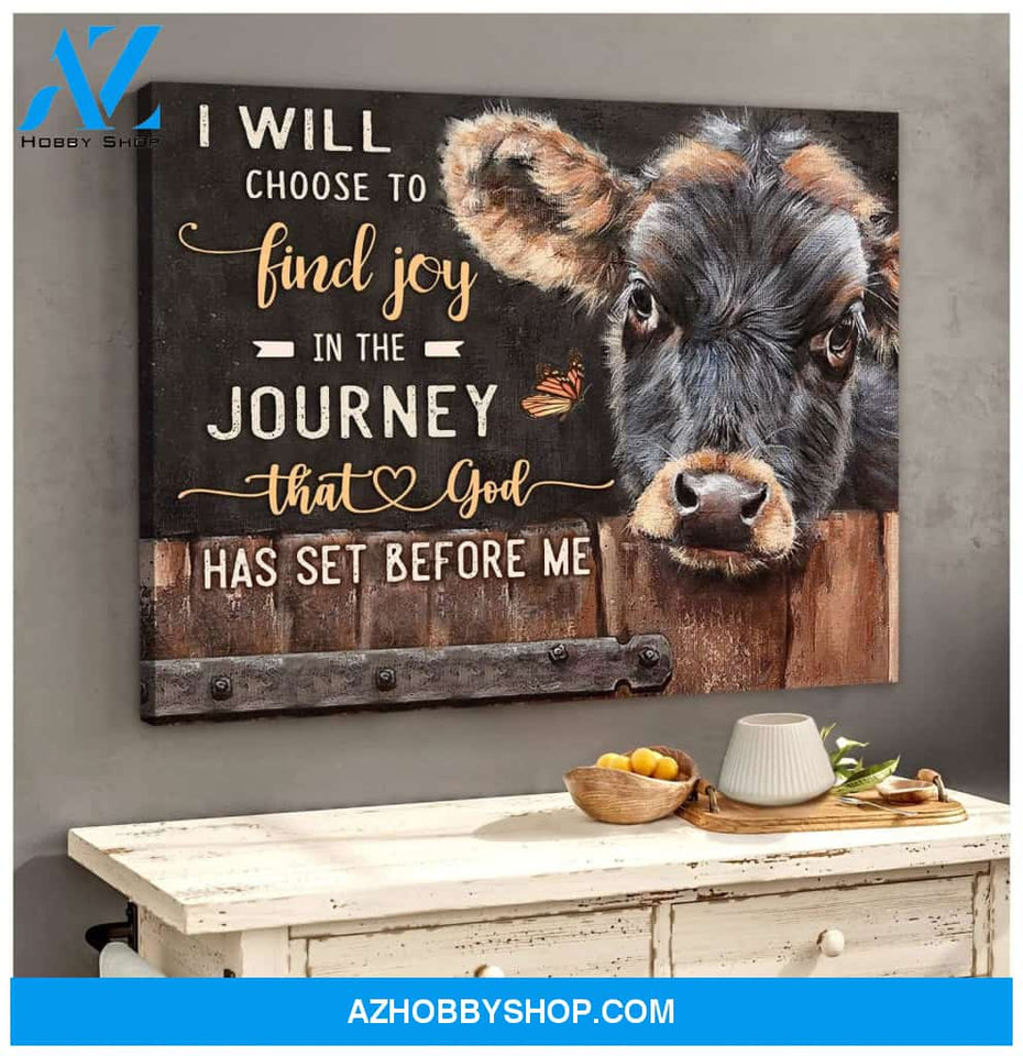 Angus Cow I Will Choose Canvas Wall Art, Wall Decor Visual Art