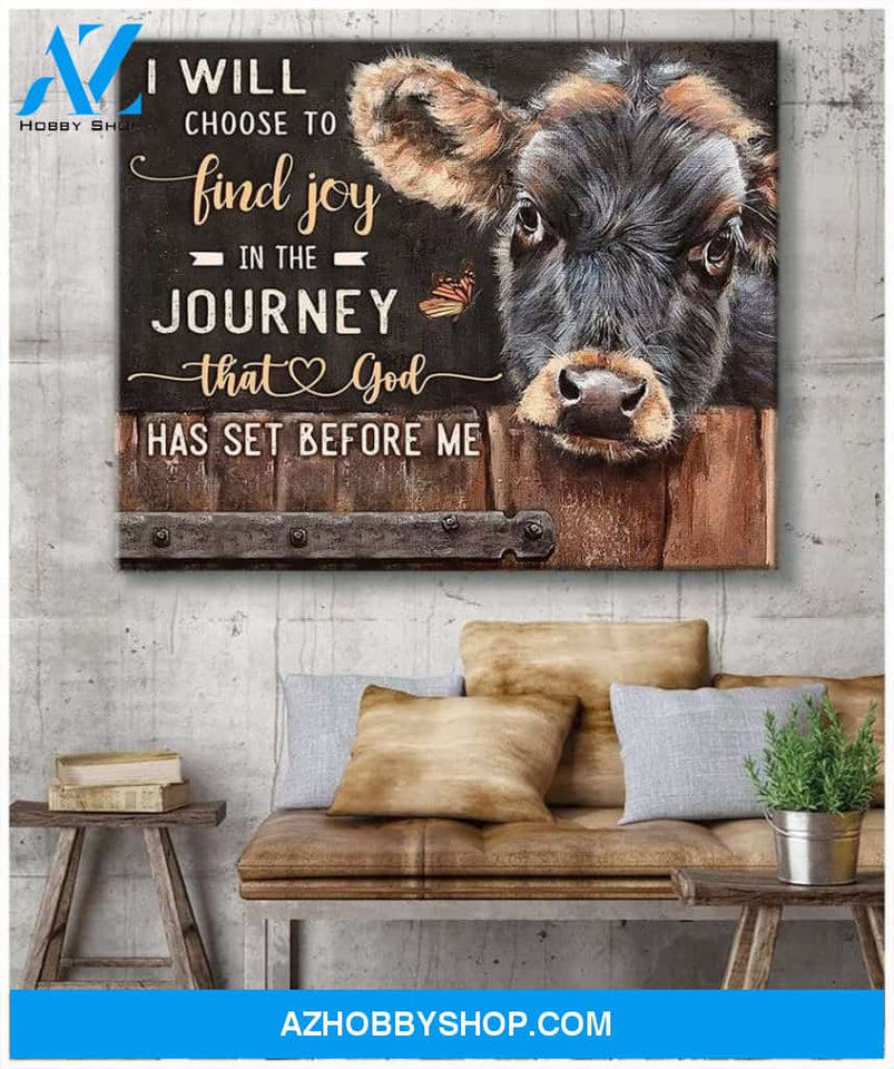 Angus Cow I Will Choose Canvas Wall Art, Wall Decor Visual Art