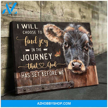 Angus Cow I Will Choose Canvas Wall Art, Wall Decor Visual Art