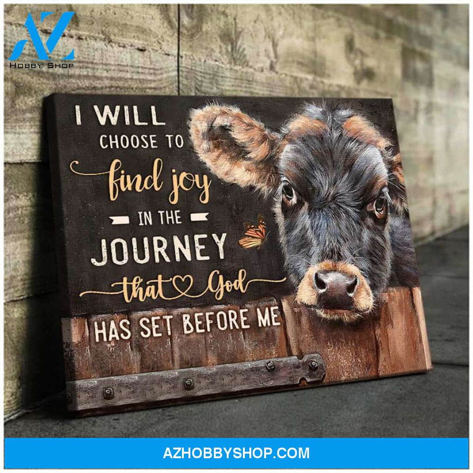 Angus Cow I Will Choose Canvas Wall Art, Wall Decor Visual Art